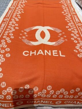 Orange Logo Dot Scarf